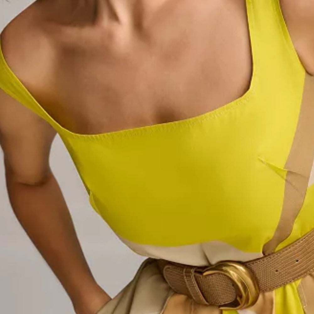 Donna Karan Yellow Maxi Dress